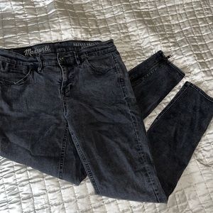 Madewell | black frost skinny jeans with zipper ankle - size 29